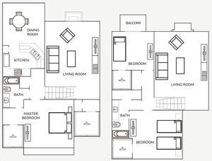 C3 Three Bedroom / Two & Half Bath - 1805 Sq. Ft.*